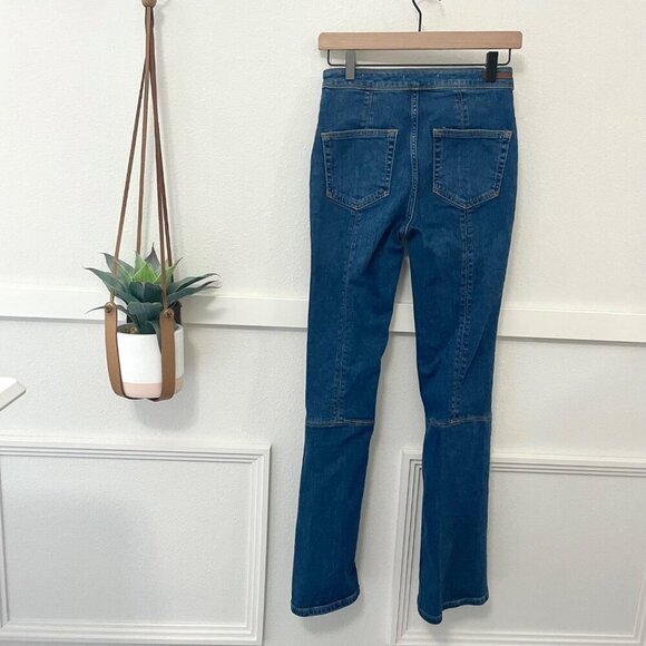 Anthropologie Pilcro High-Rise Carpenter Bootcut Jeans Flare Leg Blue Size 26 - Picture 7 of 7